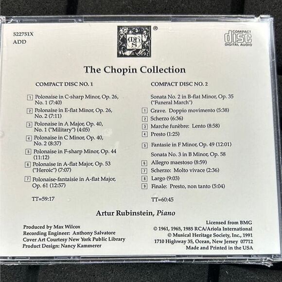 Artur Rubinstein The Chopin Collection piano 2Cd sealed - Picture 2 of 2